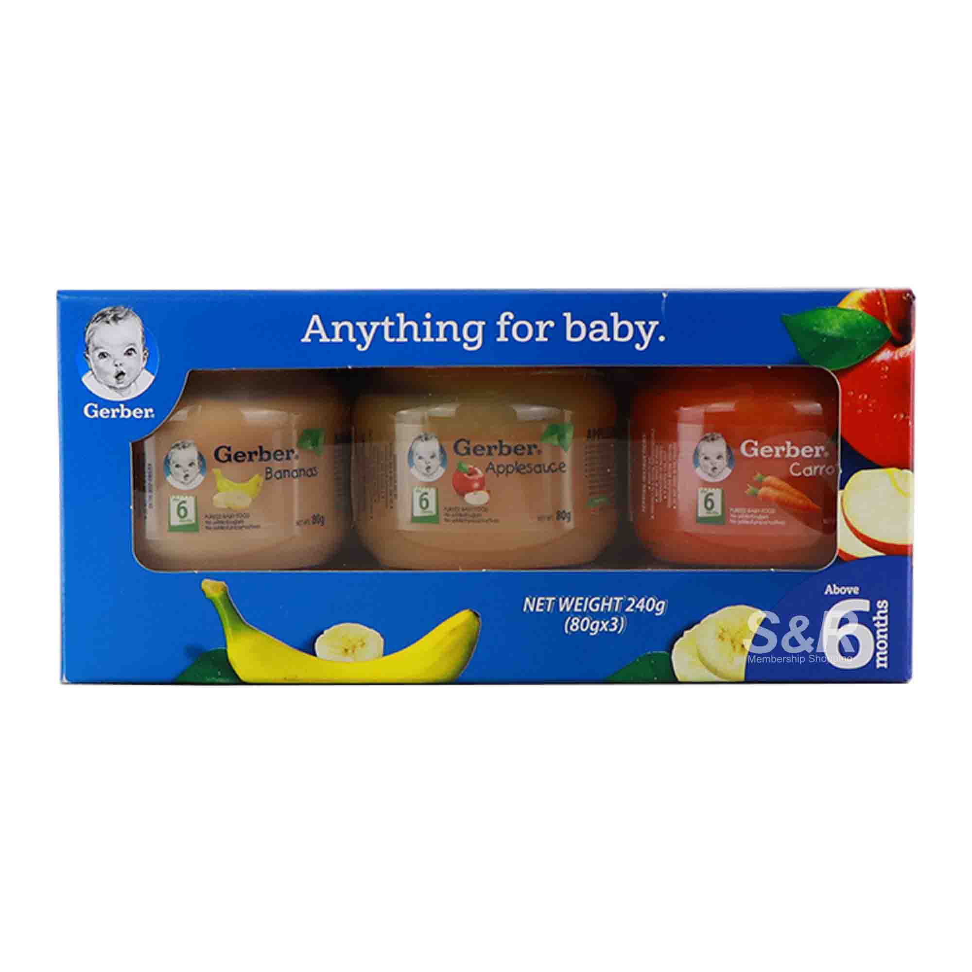 Gerber Assorted Baby Food 3pcs